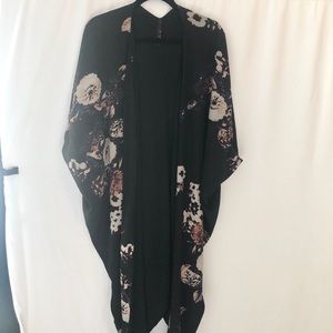 Melissa McCarthy Reversible Floral/Black Duster